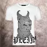 high quality philipp plein t shirts fashion short sleeve cotton dog philipp plein blanc